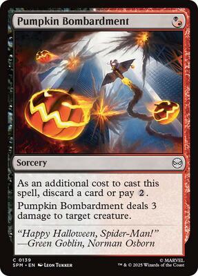 Pumpkin Bombardment card from Marvel's Spider-Man
