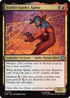 Scarlet Spider, Kaine card from Marvel's Spider-Man