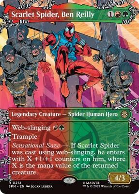 Scarlet Spider, Ben Reilly (Borderless) card from Marvel's Spider-Man