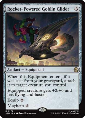 Rocket-Powered Goblin Glider card from Marvel's Spider-Man