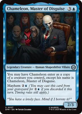 Chameleon, Master of Disguise card from Marvel's Spider-Man