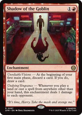 Shadow of the Goblin card from Marvel's Spider-Man