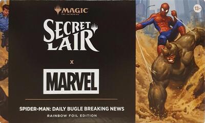 Secret Lair Drop: Secret Lair x Marvel's Spider-Man: Daily Bugle Breaking News - Rainbow Foil Edition card from Secret Lair Drop Series