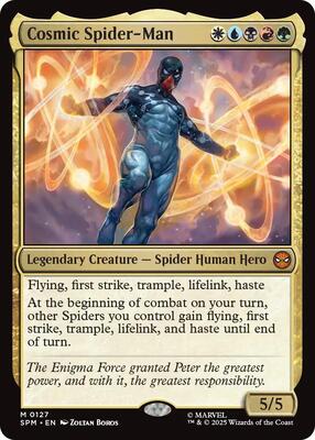 Cosmic Spider-Man card from Marvel's Spider-Man