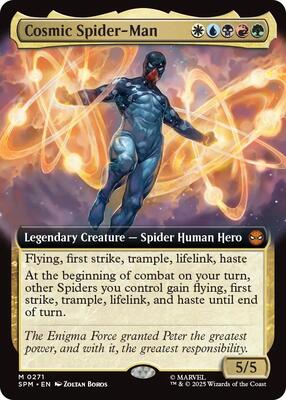 Cosmic Spider-Man (Extended Art) card from Marvel's Spider-Man