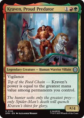 Kraven, Proud Predator card from Marvel's Spider-Man