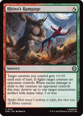 Rhino's Rampage card from Marvel's Spider-Man