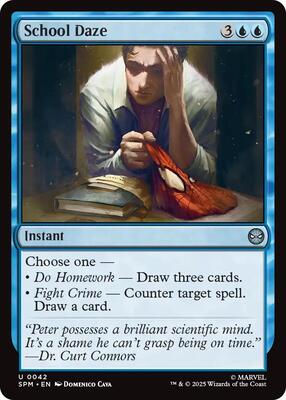 School Daze card from Marvel's Spider-Man