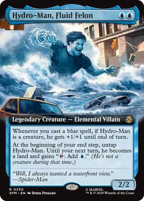 Hydro-Man, Fluid Felon (Extended Art) card from Marvel's Spider-Man
