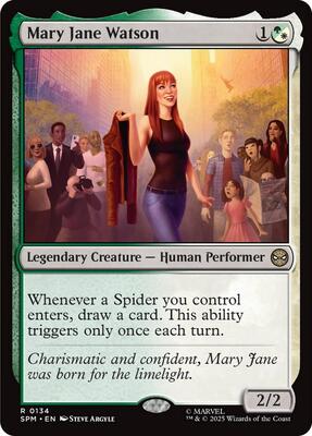 Mary Jane Watson card from Marvel's Spider-Man