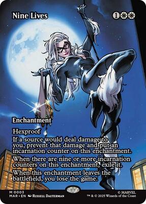 Nine Lives (Borderless) card from Marvel Universe Eternal-Legal