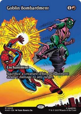 Goblin Bombardment (Borderless) card from Marvel Universe Eternal-Legal
