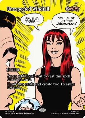 Unexpected Windfall (Borderless) card from Marvel Universe Eternal-Legal