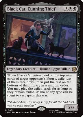 Black Cat, Cunning Thief card from Marvel's Spider-Man