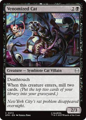Venomized Cat card from Marvel's Spider-Man