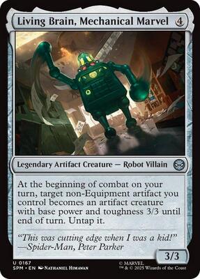 Living Brain, Mechanical Marvel card from Marvel's Spider-Man