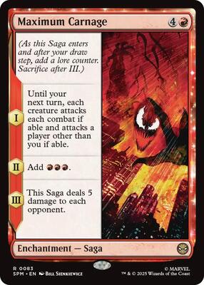 Maximum Carnage card from Marvel's Spider-Man
