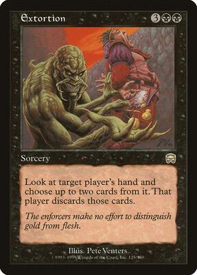 Extortion card from Mercadian Masques
