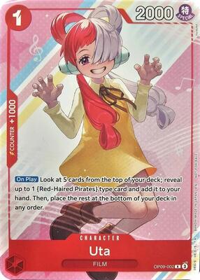 Uta (Welcome Pack Vol. 2) card from One Piece Promotion Cards
