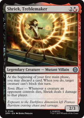 Shriek, Treblemaker card from Marvel's Spider-Man