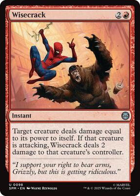 Wisecrack card from Marvel's Spider-Man