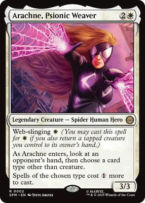 Arachne, Psionic Weaver card from Marvel's Spider-Man
