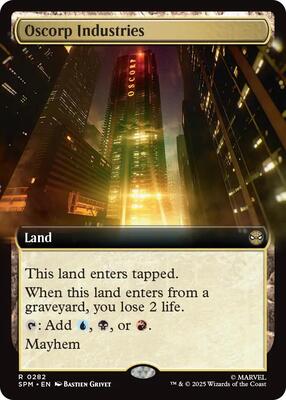 Oscorp Industries (Extended Art) card from Marvel's Spider-Man