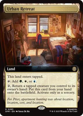 Urban Retreat (Extended Art) card from Marvel's Spider-Man