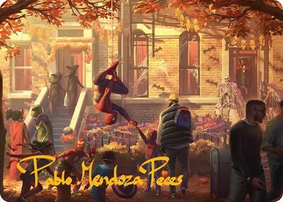 Friendly Neighborhood Art Card (Gold-Stamped Signature) card from Art Series: Marvel's Spider-Man