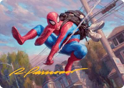 Spider-Man, Web-Slinger Art Card (Gold-Stamped Signature) card from Art Series: Marvel's Spider-Man