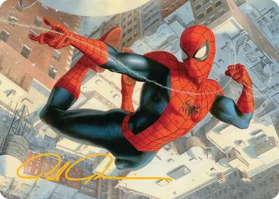 Spider-Man, Peter Parker Art Card (Gold-Stamped Signature) card from Art Series: Marvel's Spider-Man