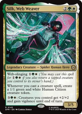 Silk, Web Weaver card from Marvel's Spider-Man