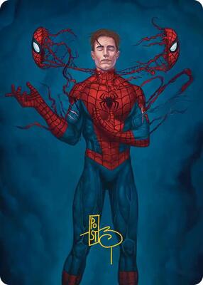Secret Identity Art Card (Gold-Stamped Signature) card from Art Series: Marvel's Spider-Man