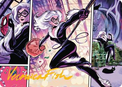Black Cat, Cunning Thief Art Card (Gold-Stamped Signature) card from Art Series: Marvel's Spider-Man