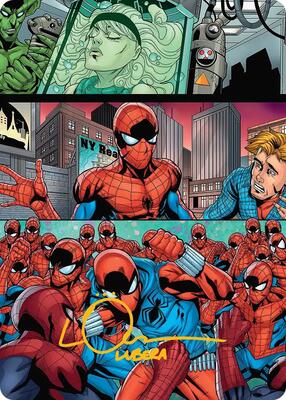 The Clone Saga Art Card (Gold-Stamped Signature) card from Art Series: Marvel's Spider-Man