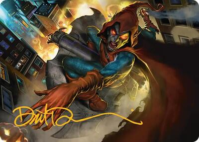Hobgoblin, Mantled Marauder Art Card (Gold-Stamped Signature) card from Art Series: Marvel's Spider-Man