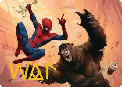 Wisecrack Art Card (Gold-Stamped Signature) card from Art Series: Marvel's Spider-Man
