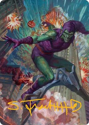 Green Goblin Art Card (26/54) (Gold-Stamped Signature) card from Art Series: Marvel's Spider-Man