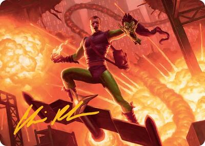 Green Goblin, Revenant Art Card (Gold-Stamped Signature) card from Art Series: Marvel's Spider-Man