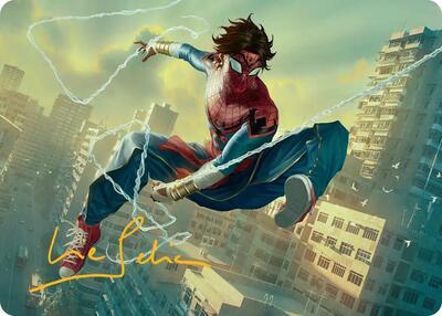 Spider-Man India Art Card (Gold-Stamped Signature) card from Art Series: Marvel's Spider-Man