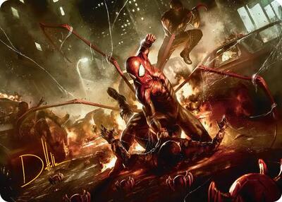 Superior Spider-Man Art Card (Gold-Stamped Signature) card from Art Series: Marvel's Spider-Man