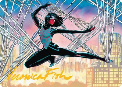 Silk, Web Weaver Art Card (39/54) (Gold-Stamped Signature) card from Art Series: Marvel's Spider-Man