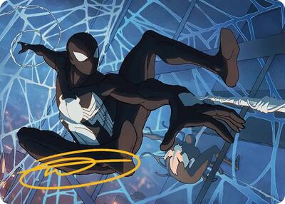 Symbiote Spider-Man Art Card (Gold-Stamped Signature) card from Art Series: Marvel's Spider-Man