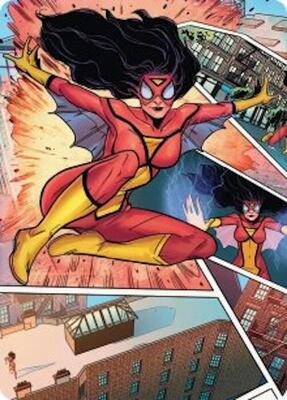 Spider-Woman, Stunning Savior Art Card card from Art Series: Marvel's Spider-Man