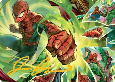 Kapow! Art Card (Gold-Stamped Signature) card from Art Series: Marvel's Spider-Man