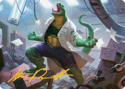 Lizard, Connors's Curse Art Card (Gold-Stamped Signature) card from Art Series: Marvel's Spider-Man
