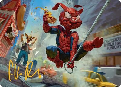 Spider-Ham, Peter Porker Art Card (Gold-Stamped Signature) card from Art Series: Marvel's Spider-Man