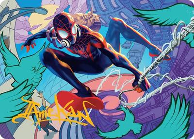 Spider-Man, Brooklyn Visionary Art Card (Gold-Stamped Signature) card from Art Series: Marvel's Spider-Man