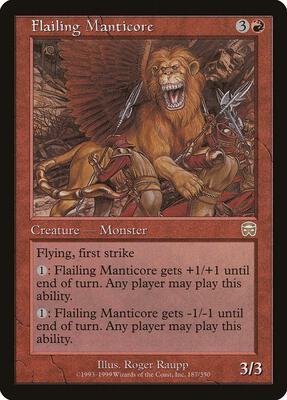 Flailing Manticore card from Mercadian Masques