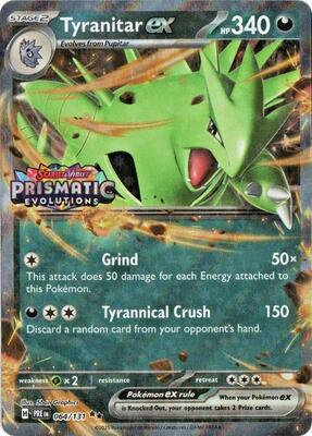 Tyranitar ex (Prismatic Evolutions Stamp) card from Miscellaneous Cards & Products
